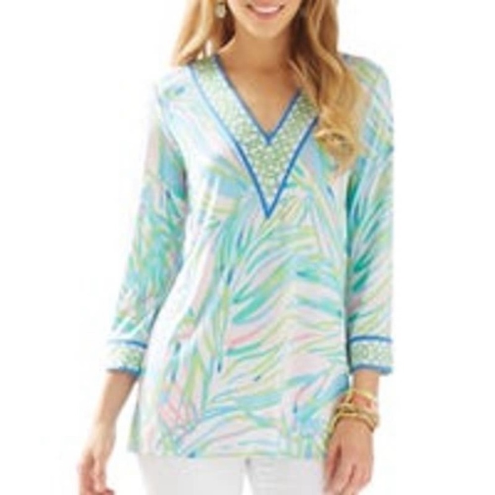Lilly Pulitzer Engineered Port Tunic in Skye Blue
